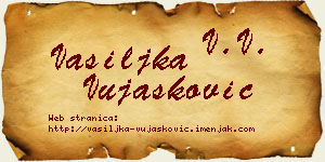 Vasiljka Vujašković vizit kartica